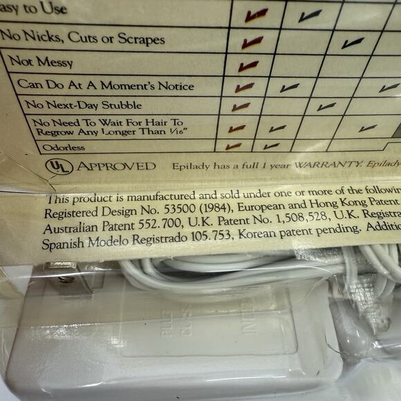 VTG 80's Epilady C1000 3 Coil Epilator White Hair Removal NEW OLD STOCK SEALED - Picture 9 of 13